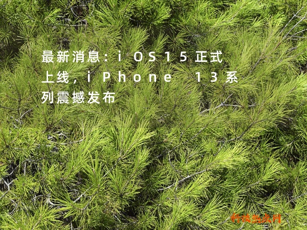 最新消息：iOS15正式上线，iPhone 13系列震撼发布