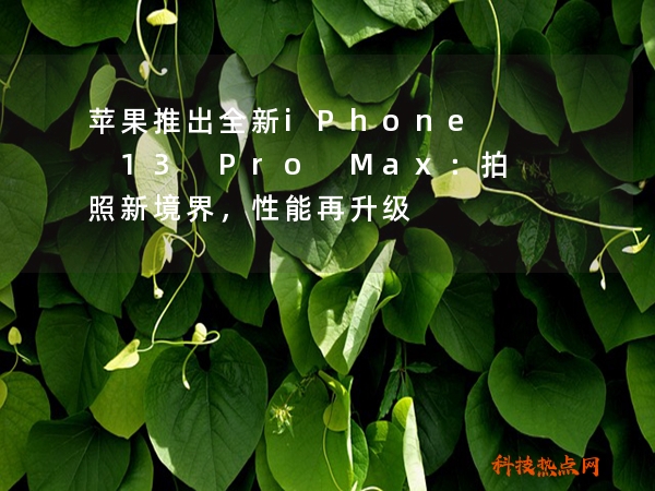 苹果推出全新iPhone 13 Pro Max：拍照新境界，性能再升级